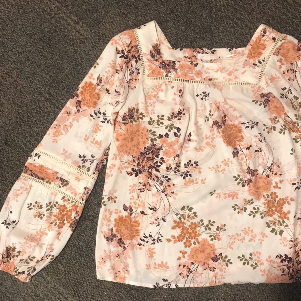 LC Lauren Conrad • Floral Print Blouse